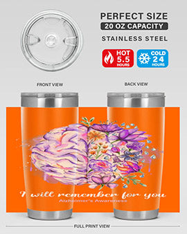 I Will Remember For You Brain Alzheimers Awareness 183#- alzheimers- Tumbler