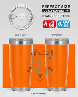 I Wuf You Style 16#- cat- Tumbler