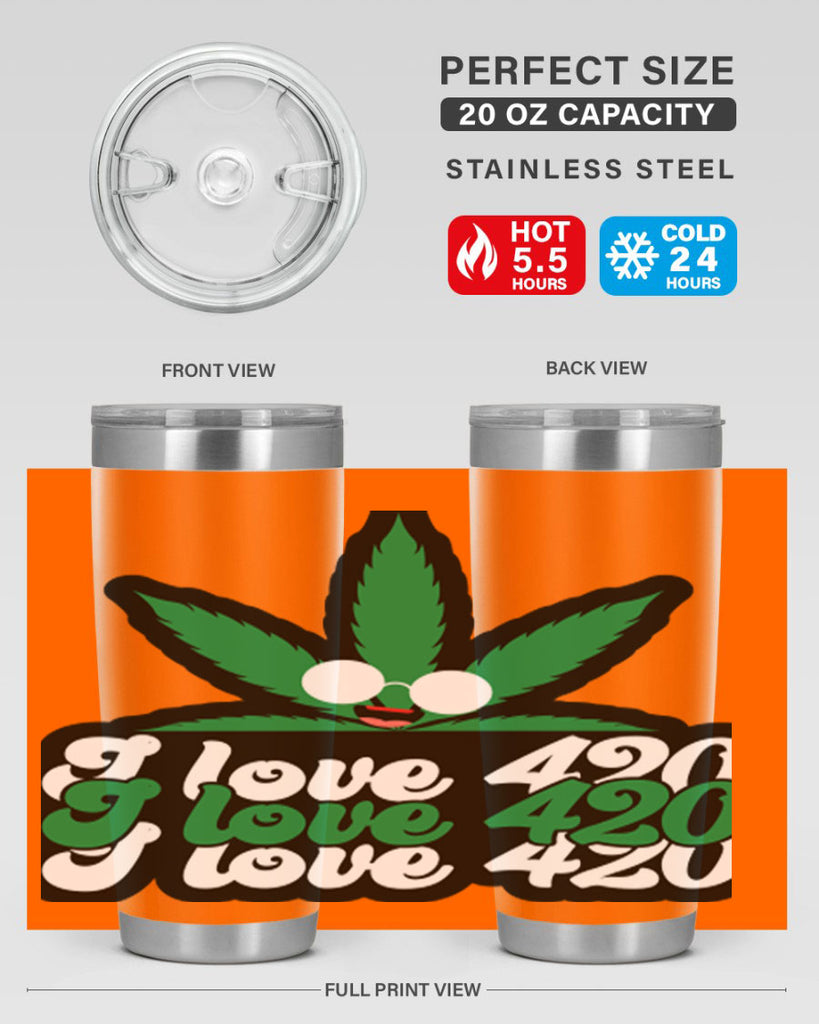 I love 420 123#- marijuana- Tumbler