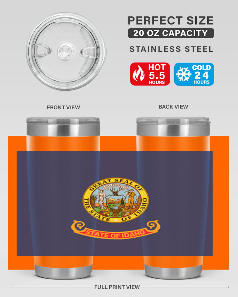 Idaho 40#- Us Flags- Tumbler