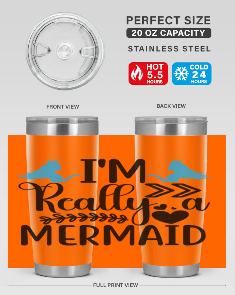 Im Really a Mermaid 262#- mermaid- Tumbler