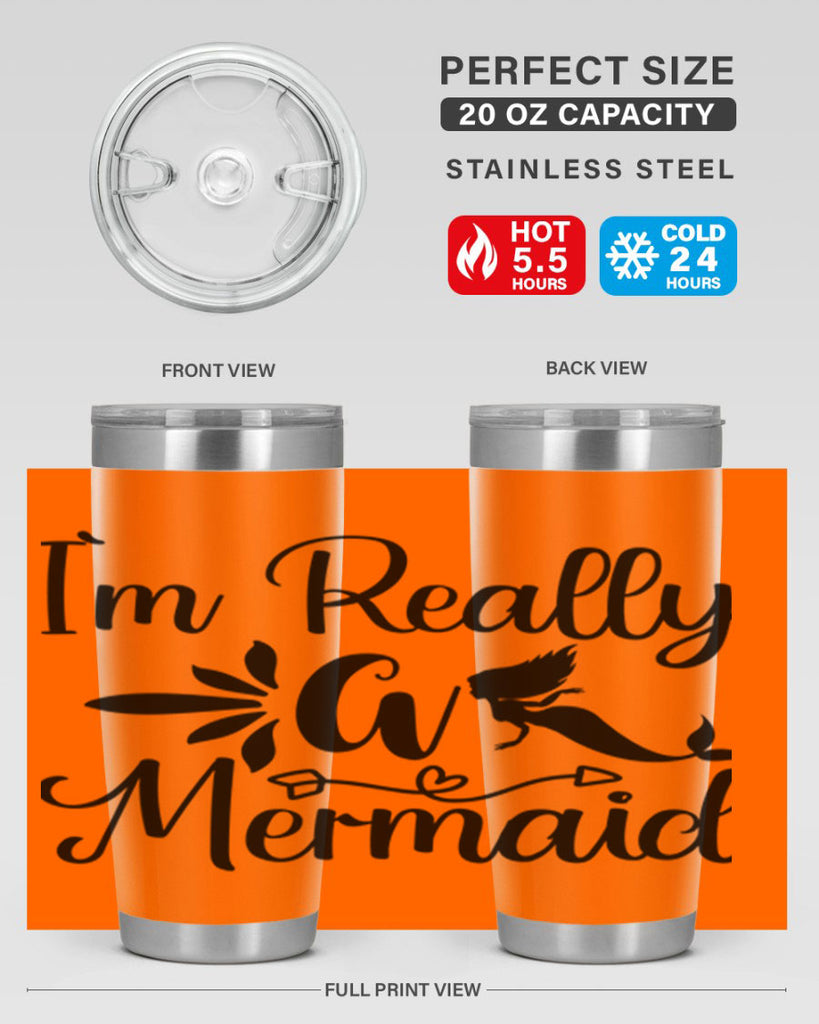 Im really a mermaid 261#- mermaid- Tumbler