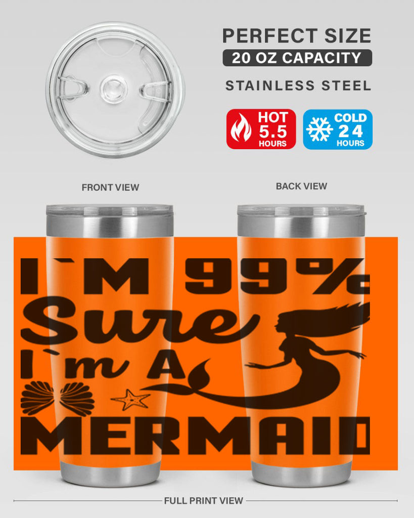 Im sure im a 253#- mermaid- Tumbler