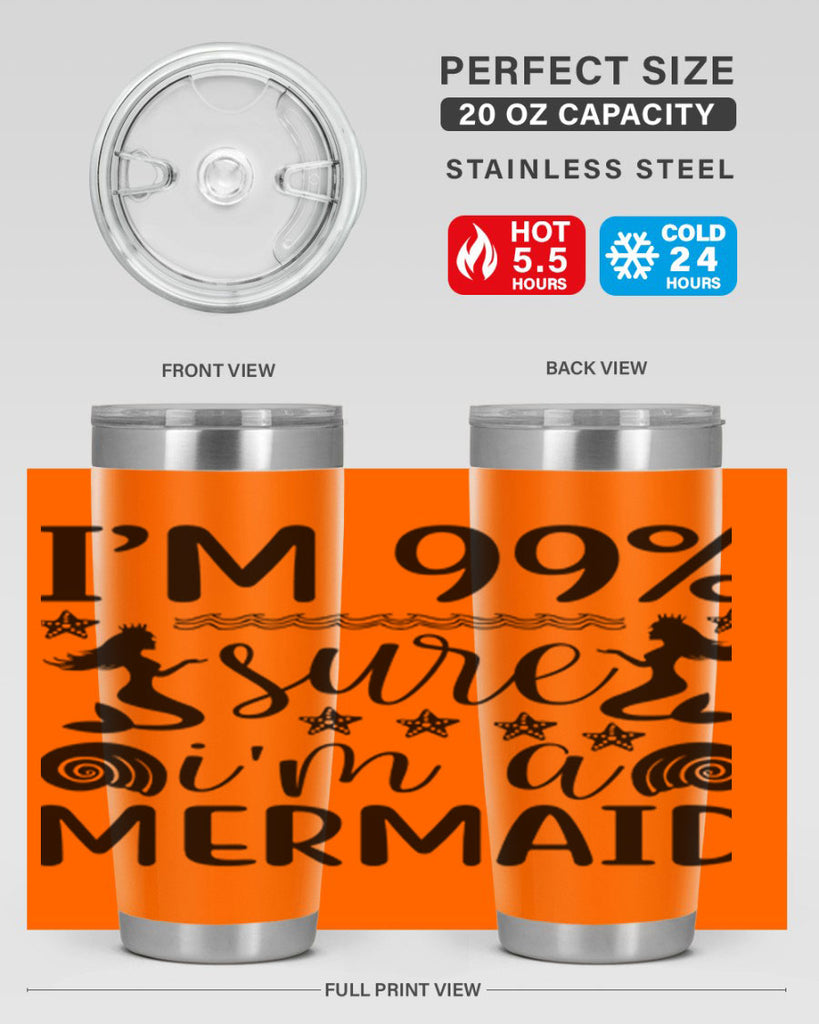 Im sure im a 254#- mermaid- Tumbler