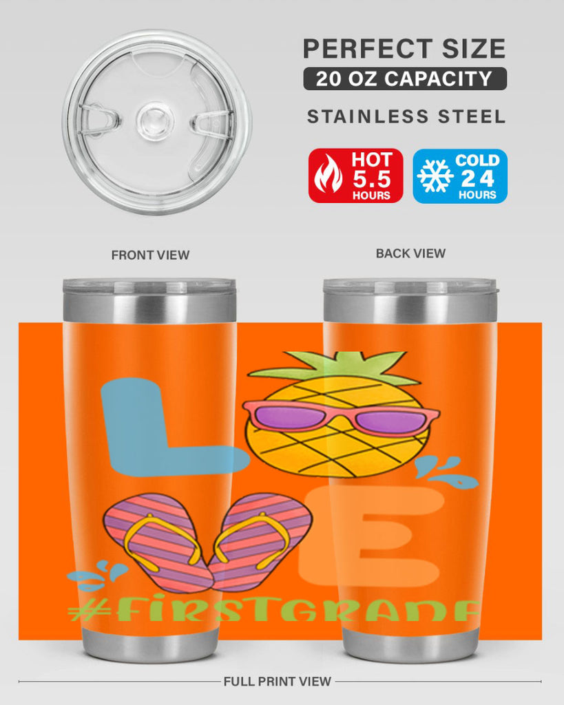 LOVE 1st Grade Summer Pineapple 8#- 1st grade- Tumbler