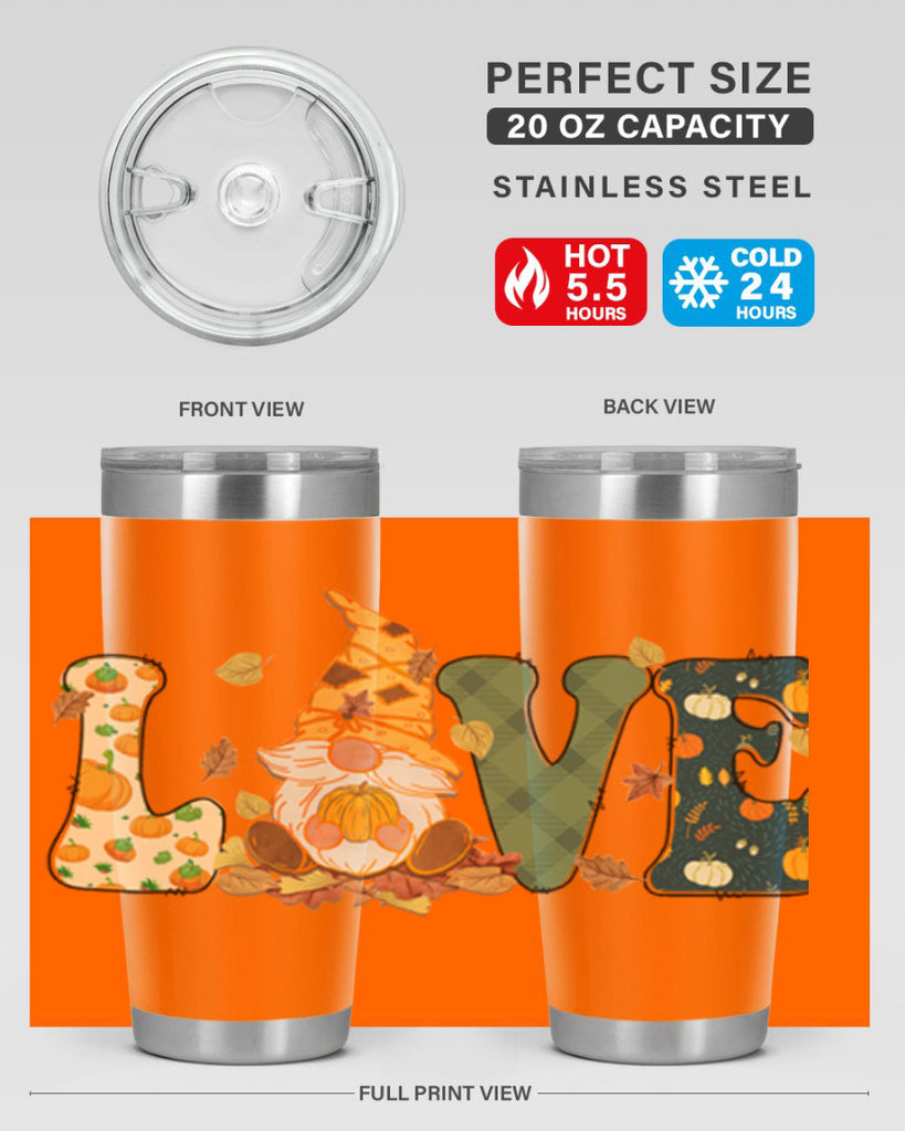 LOVEFallAutumnGnome 415#- fall- Tumbler