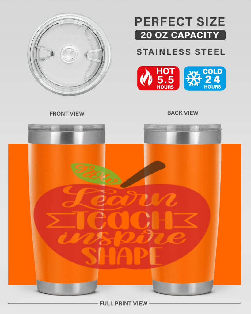 Learn Teach Inspire Shape Style 68#- teacher- tumbler