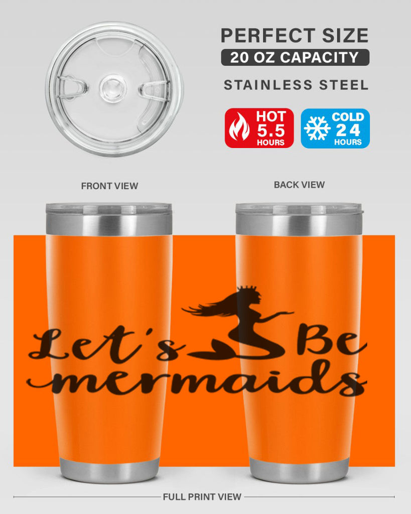 Lets be mermaids design 302#- mermaid- Tumbler