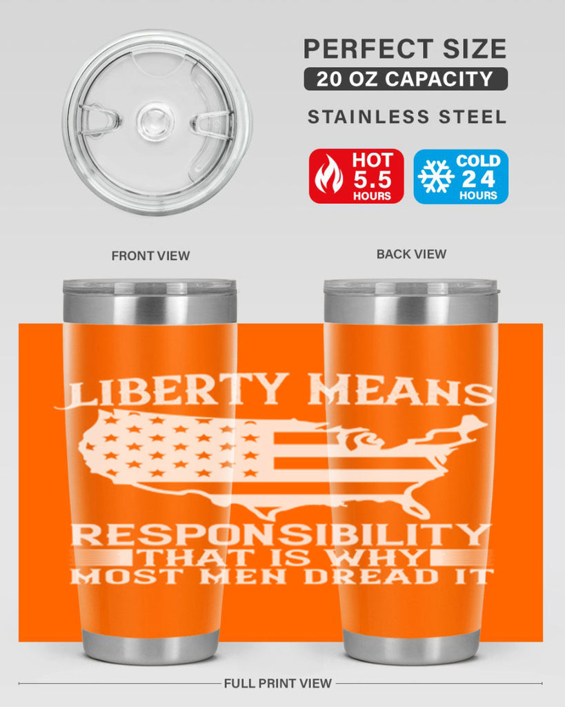 Liberty means responsibility That is why most men dread it Style 130#- Fourt Of July- Tumbler