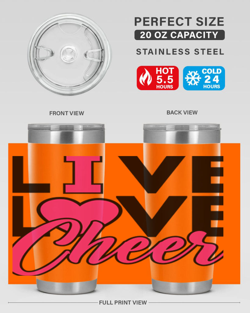 Live Love Cheer 832#- cheer- Tumbler