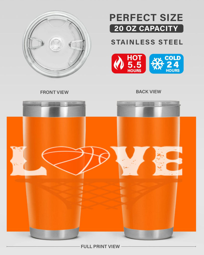 Love 704#- basketball- Tumbler