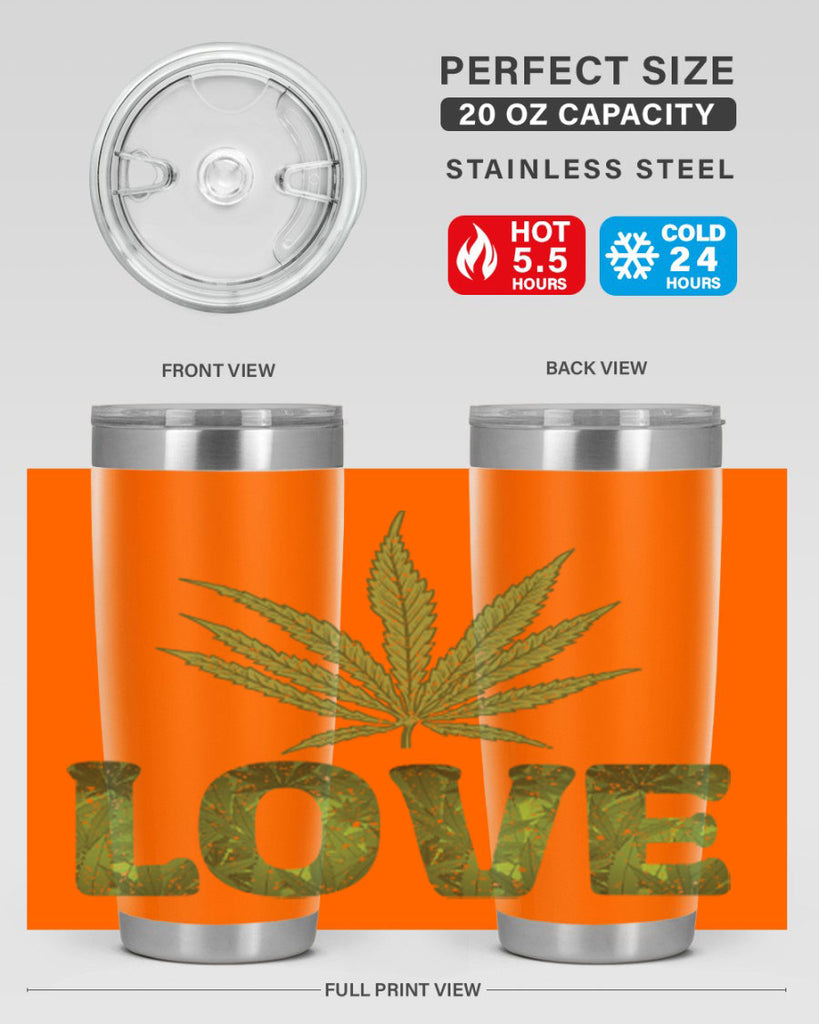 Love Sublimation 192#- marijuana- Tumbler