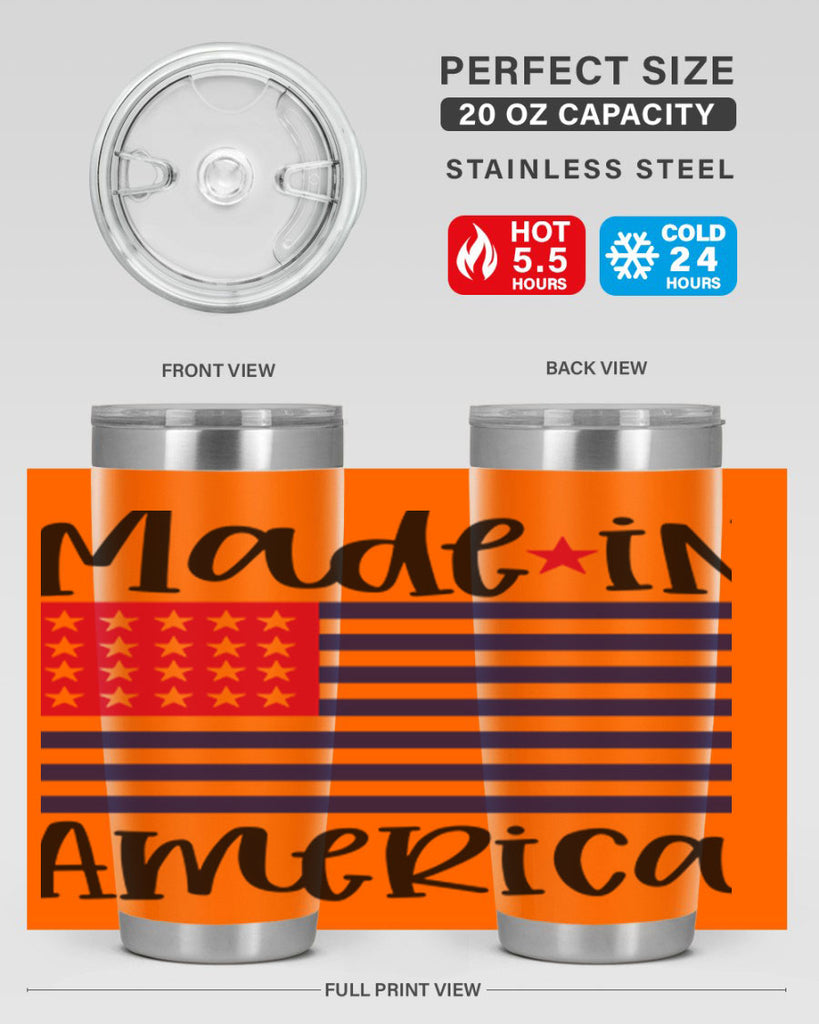 Made in America Style 164#- Fourt Of July- Tumbler