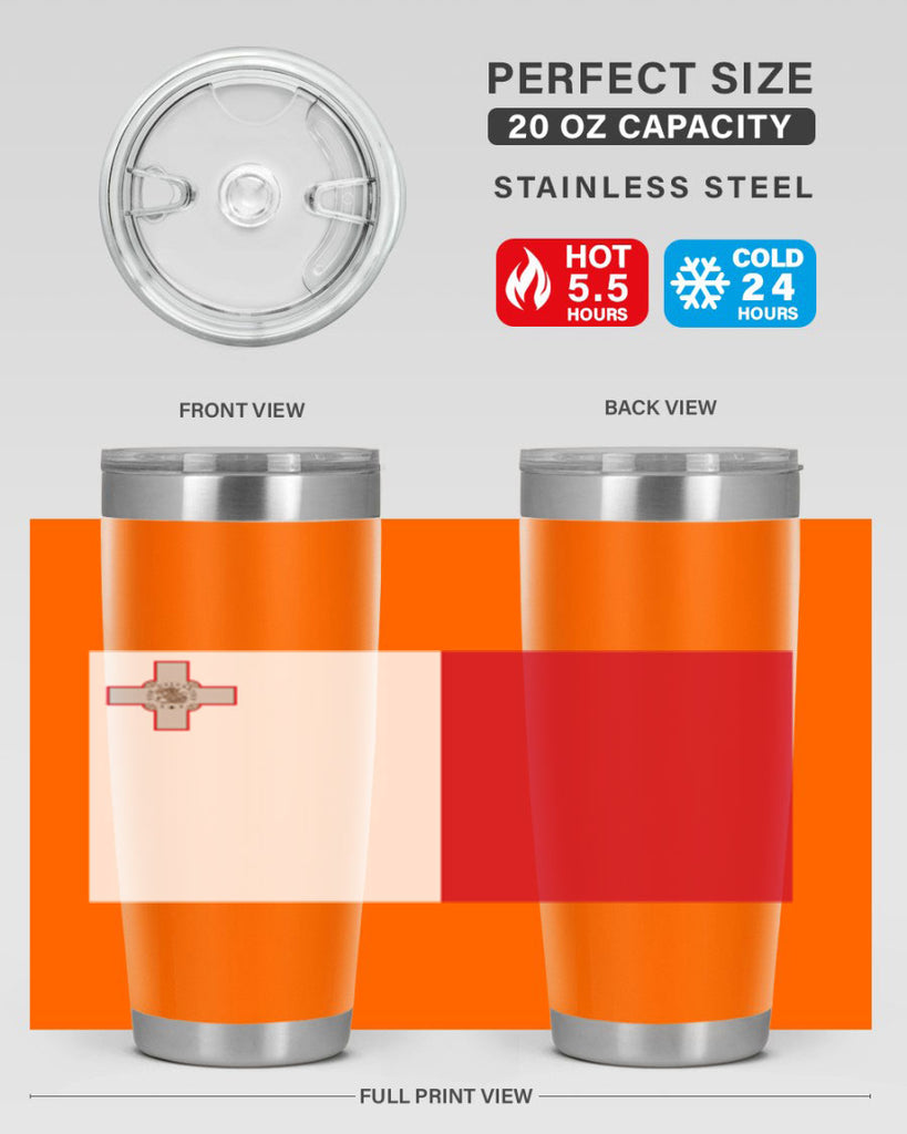 Malta 91#- world flags- Tumbler