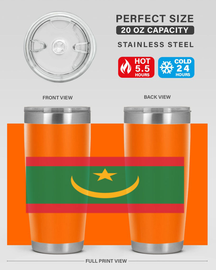 Mauritania 89#- world flags- Tumbler