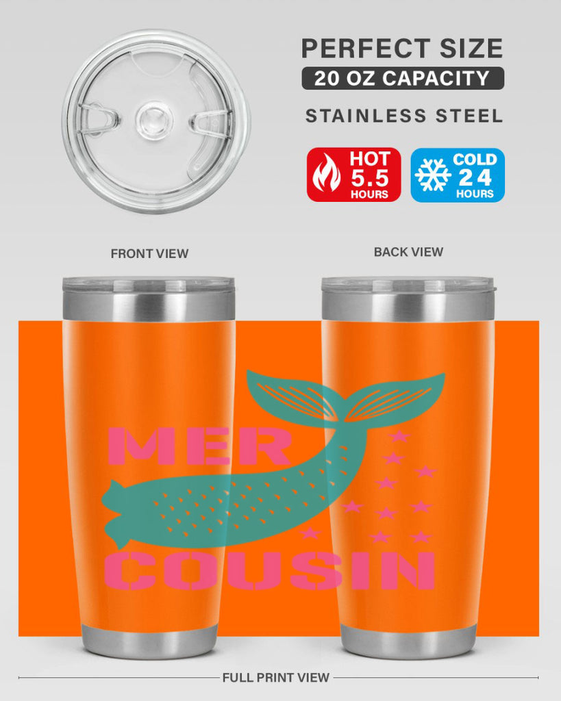 Mer Cousin 324#- mermaid- Tumbler