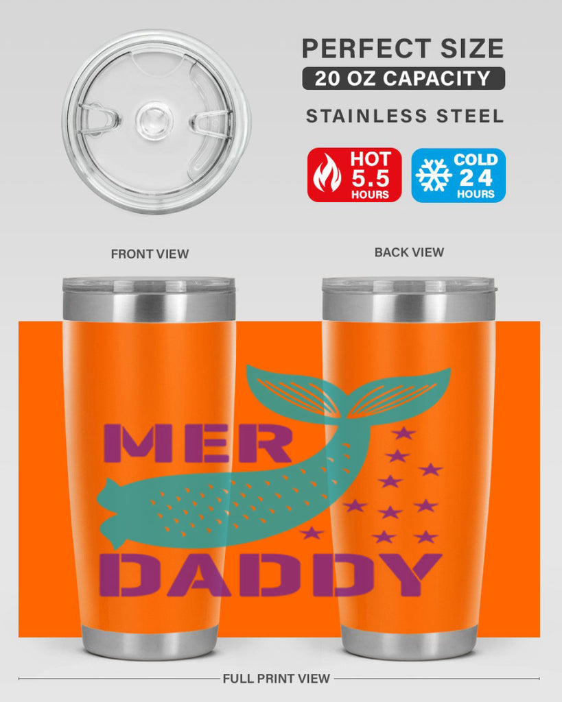 Mer Daddy 326#- mermaid- Tumbler