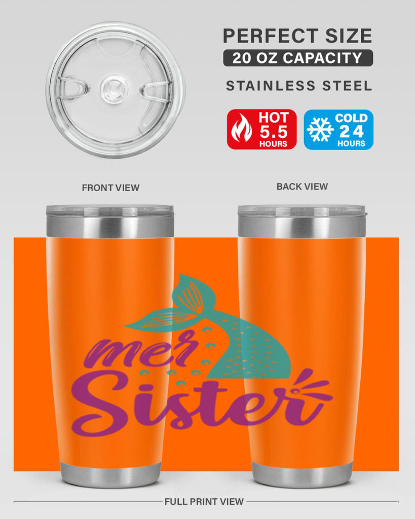 Mer Sister 346#- mermaid- Tumbler
