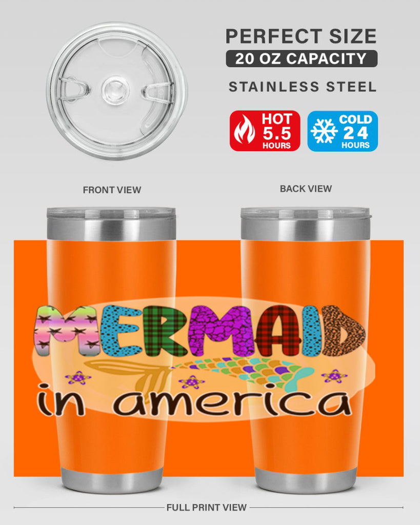 Mermaid In America 419#- mermaid- Tumbler