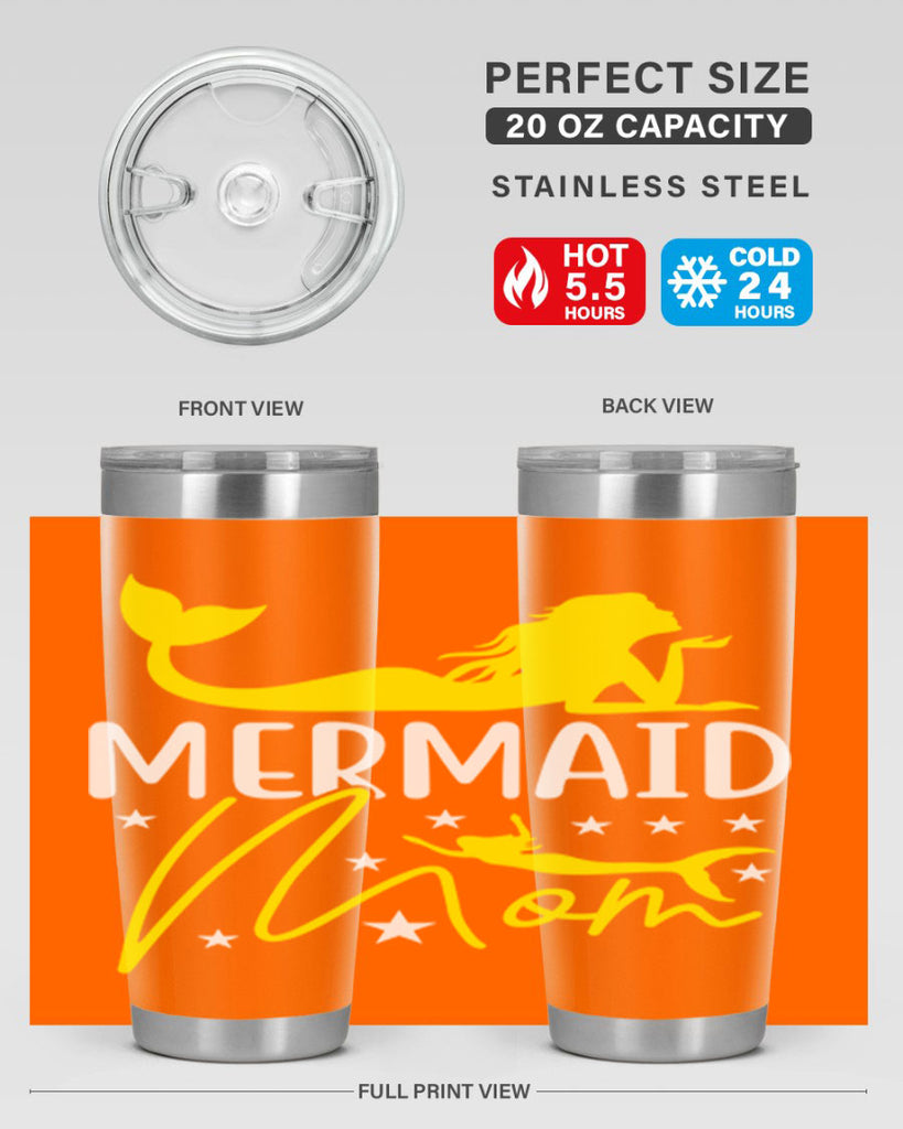 Mermaid Mom 370#- mermaid- Tumbler