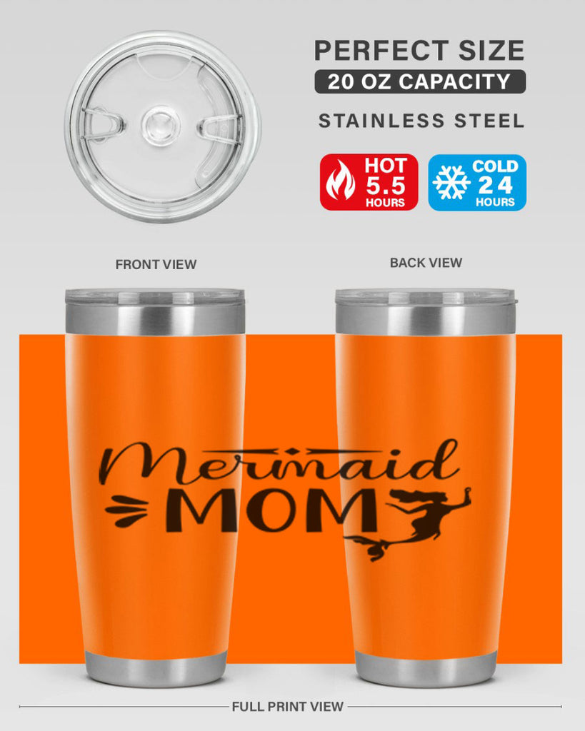 Mermaid Mom 372#- mermaid- Tumbler