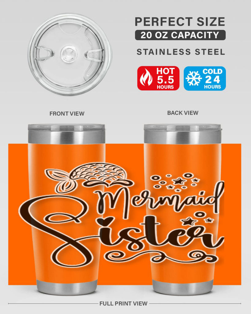 Mermaid Sister 441#- mermaid- Tumbler