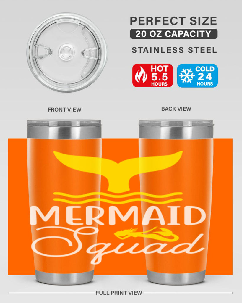 Mermaid Squad 380#- mermaid- Tumbler