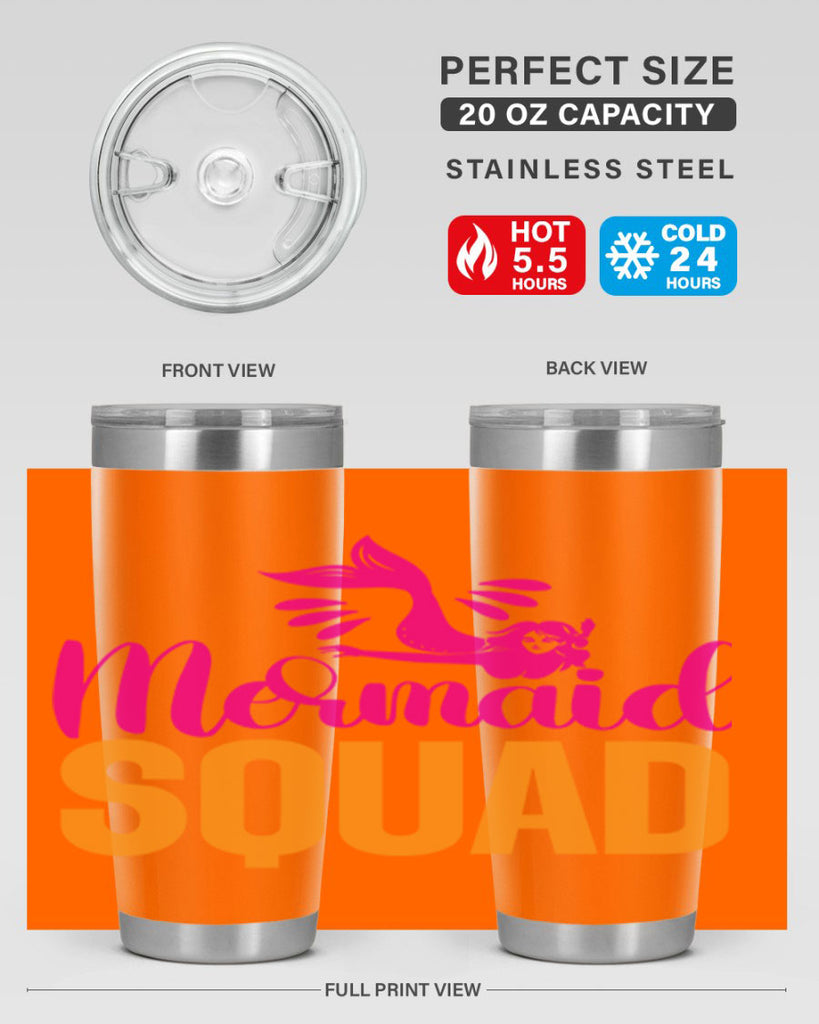 Mermaid Squad 381#- mermaid- Tumbler