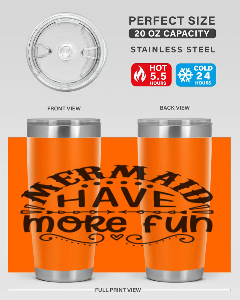 Mermaid have more fun 417#- mermaid- Tumbler