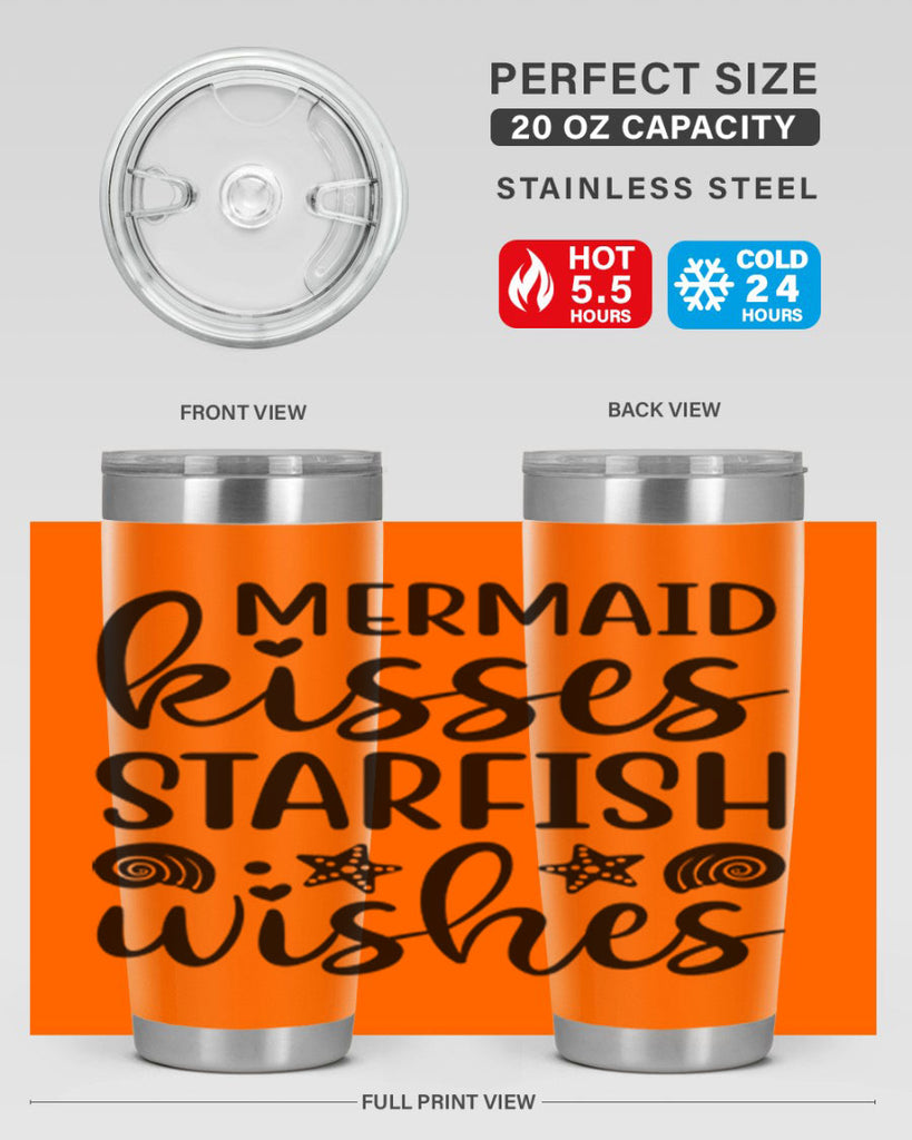 Mermaid kisses starfish wishes 426#- mermaid- Tumbler