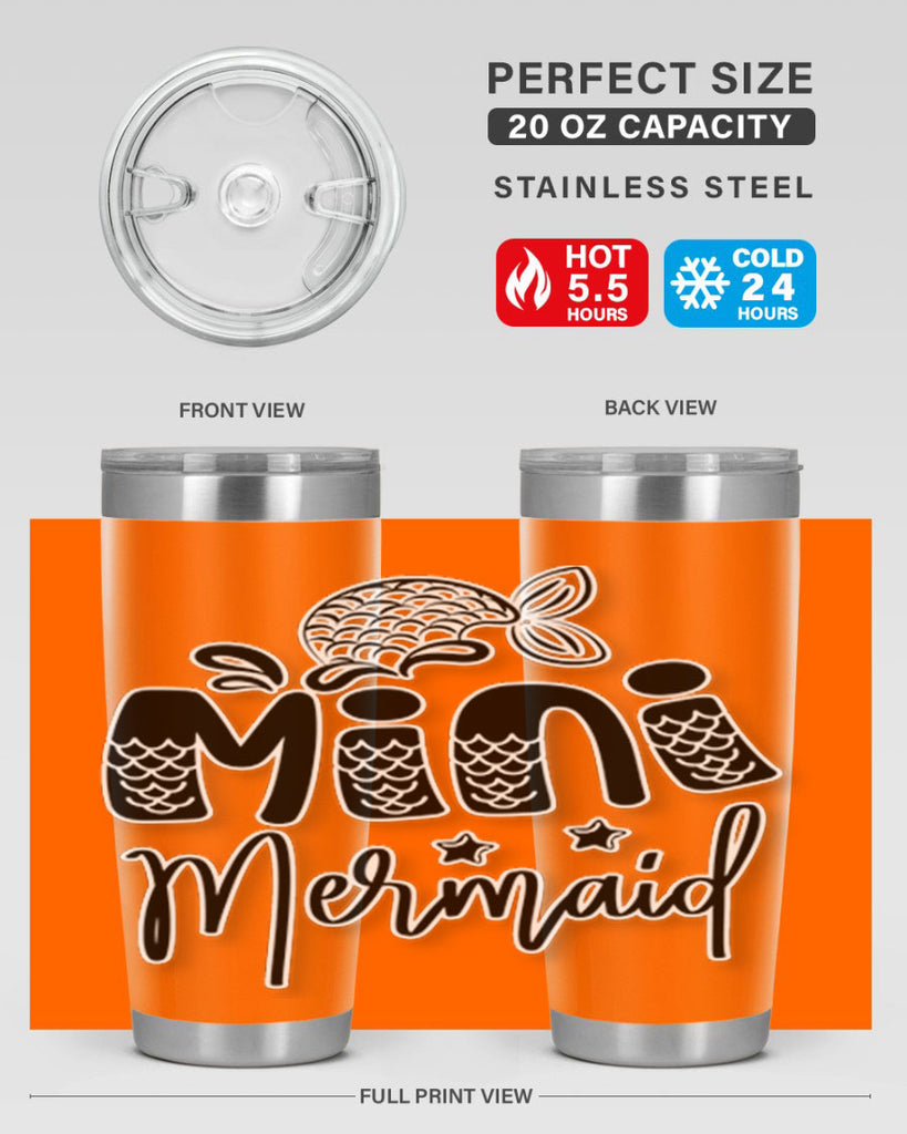 Mini Mermaid 508#- mermaid- Tumbler