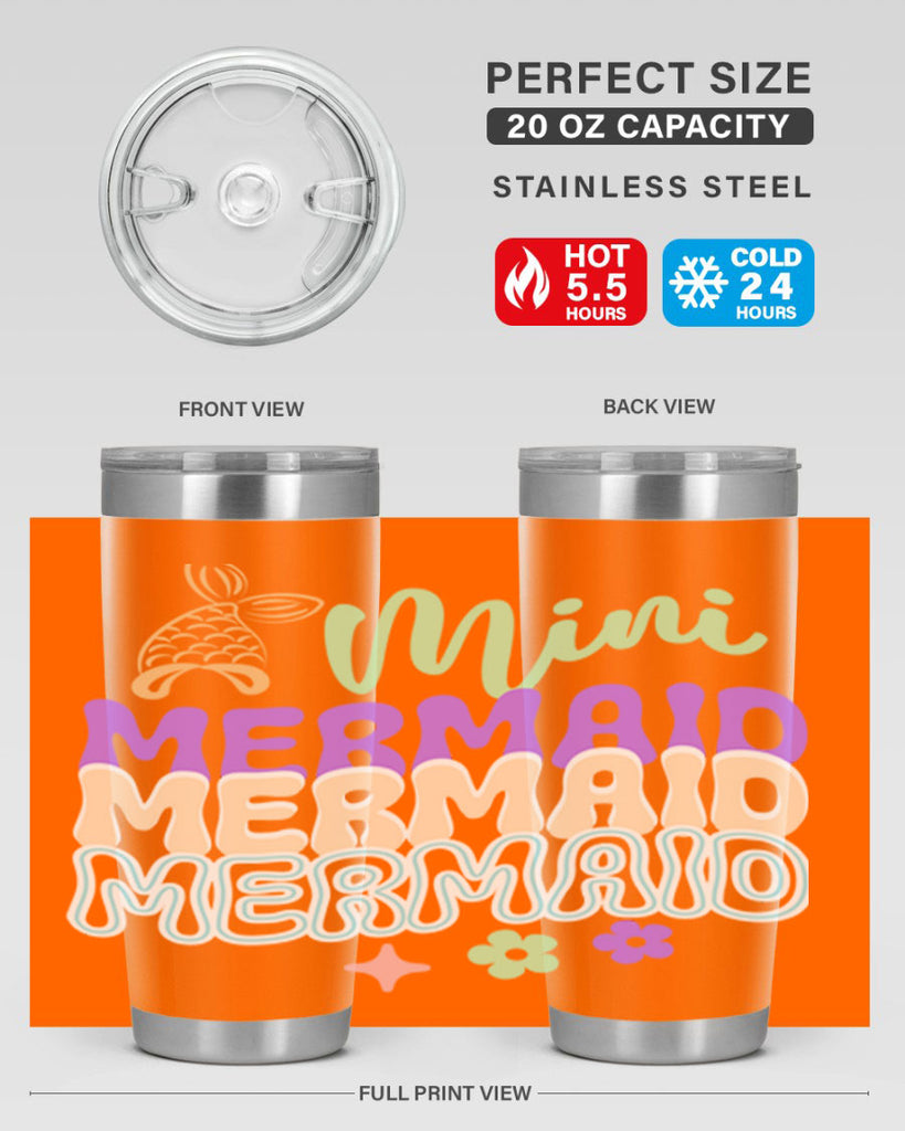 Mini Mermaid 509#- mermaid- Tumbler