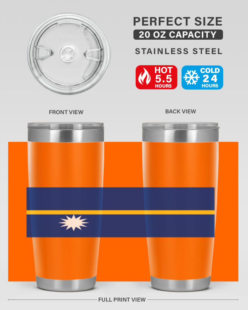 Nauru 77#- world flags- Tumbler
