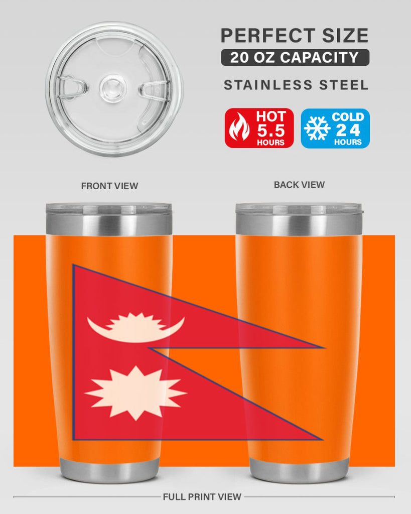 Nepal 76#- world flags- Tumbler