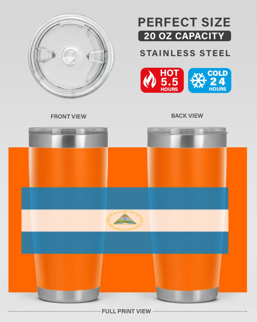 Nicaragua 73#- world flags- Tumbler