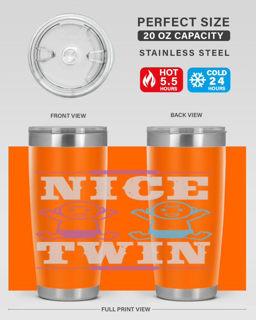 Nice Twin Style 26#- baby shower- tumbler