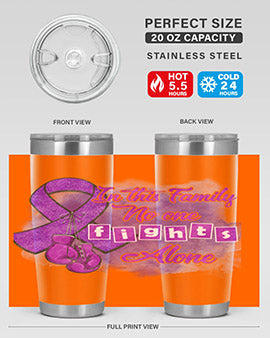 No One Figh Alone AlzheimerS Awareness 200#- alzheimers- Tumbler