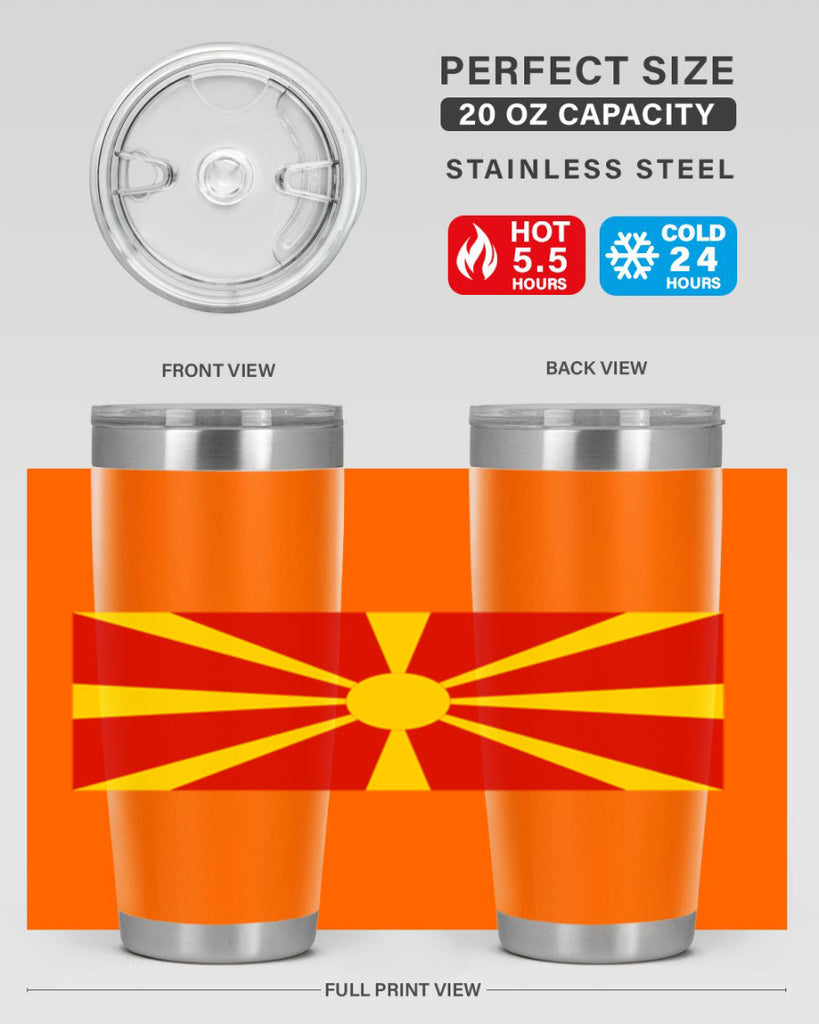 North Macedonia 69#- world flags- Tumbler