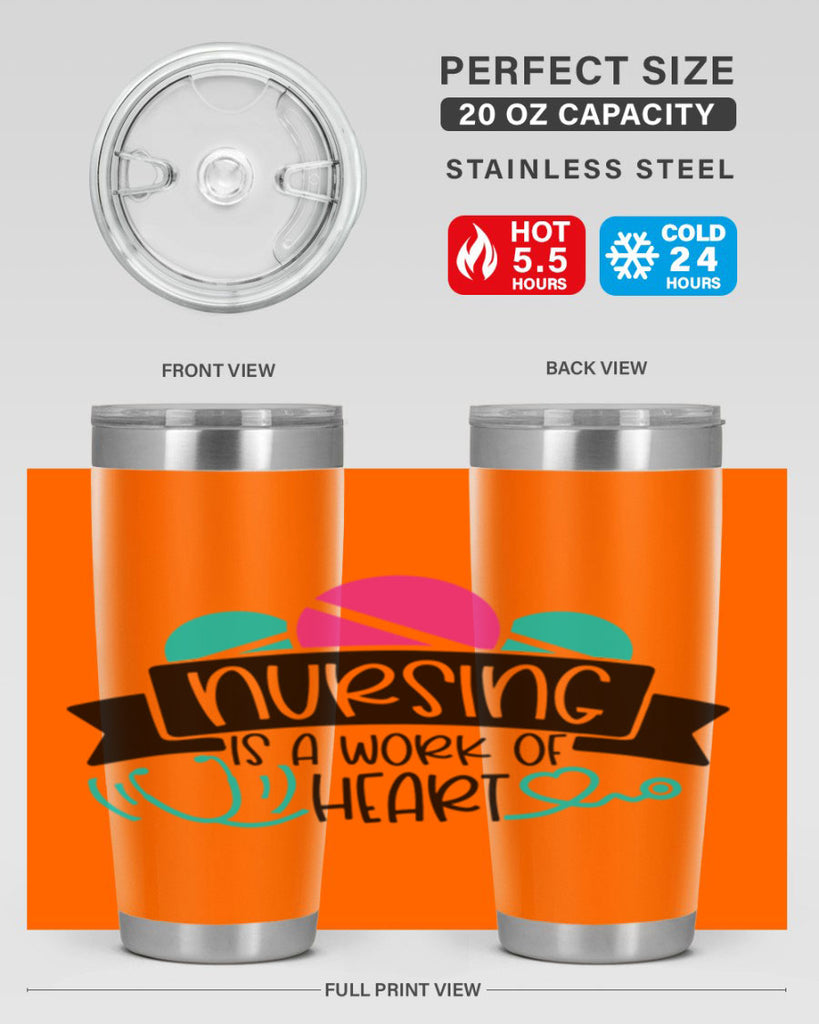 Nursing Is A Work Of Heart Style Style 71#- nurse- tumbler