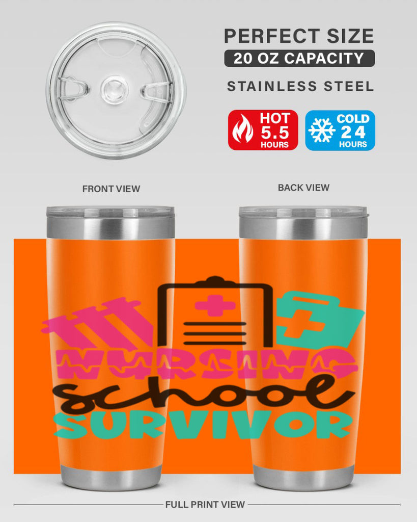 Nursing School Survivor Style Style 62#- nurse- tumbler