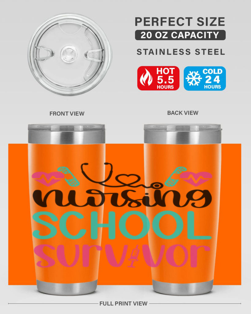 Nursing School Survivor Style Style 63#- nurse- tumbler
