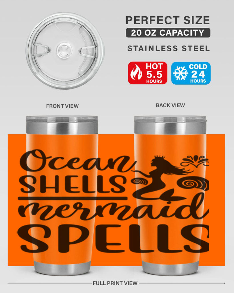 Ocean shells mermaid spells 522#- mermaid- Tumbler