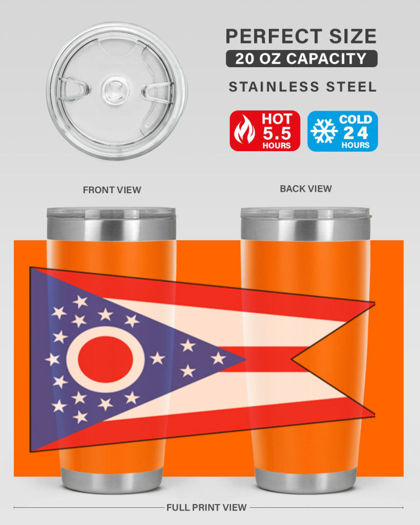 Ohio 17#- Us Flags- Tumbler