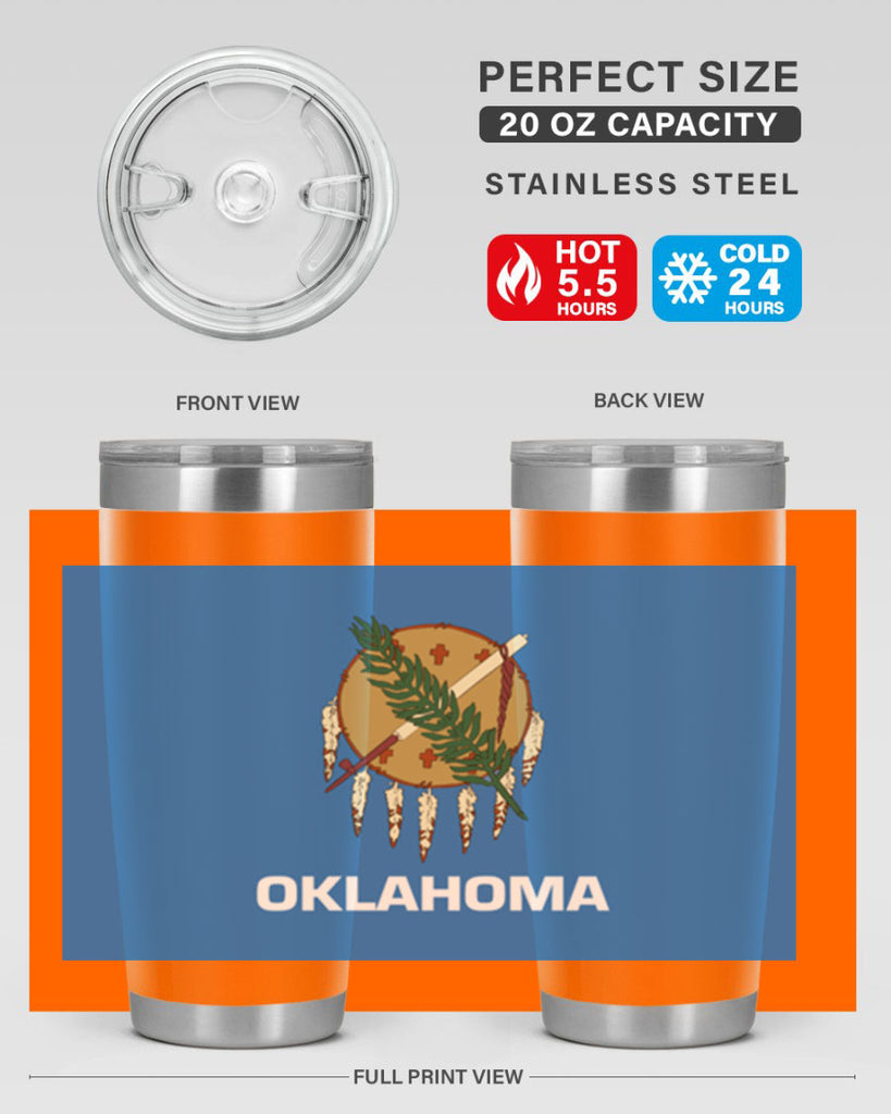 Oklahoma 16#- Us Flags- Tumbler