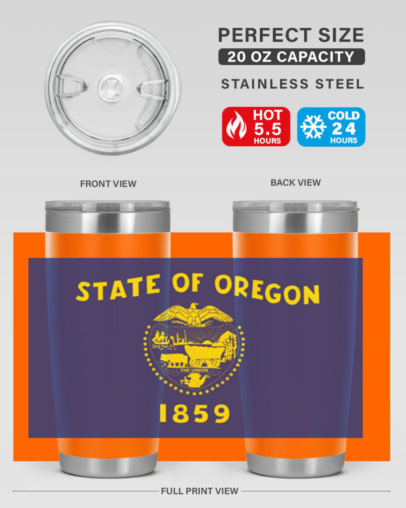 Oregon 15#- Us Flags- Tumbler