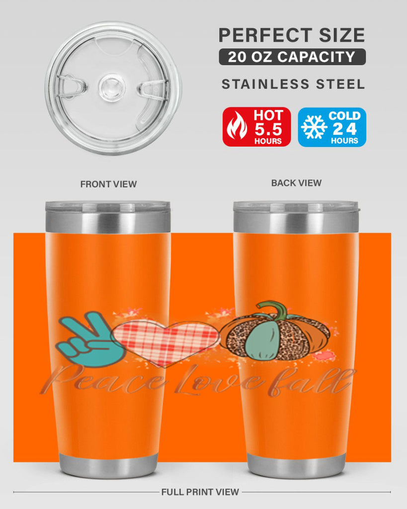 Peace Love Fall 466#- fall- Tumbler