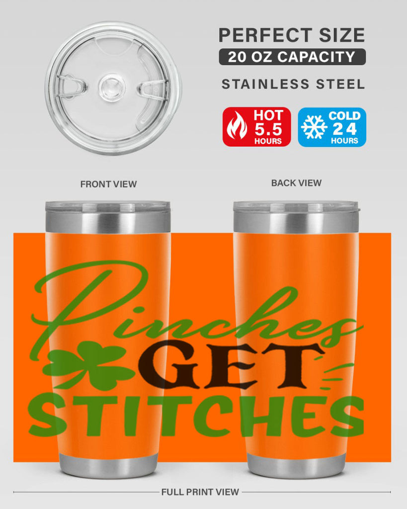 Pinches Get Stitches Style 147#- St Patricks Day- Tumbler