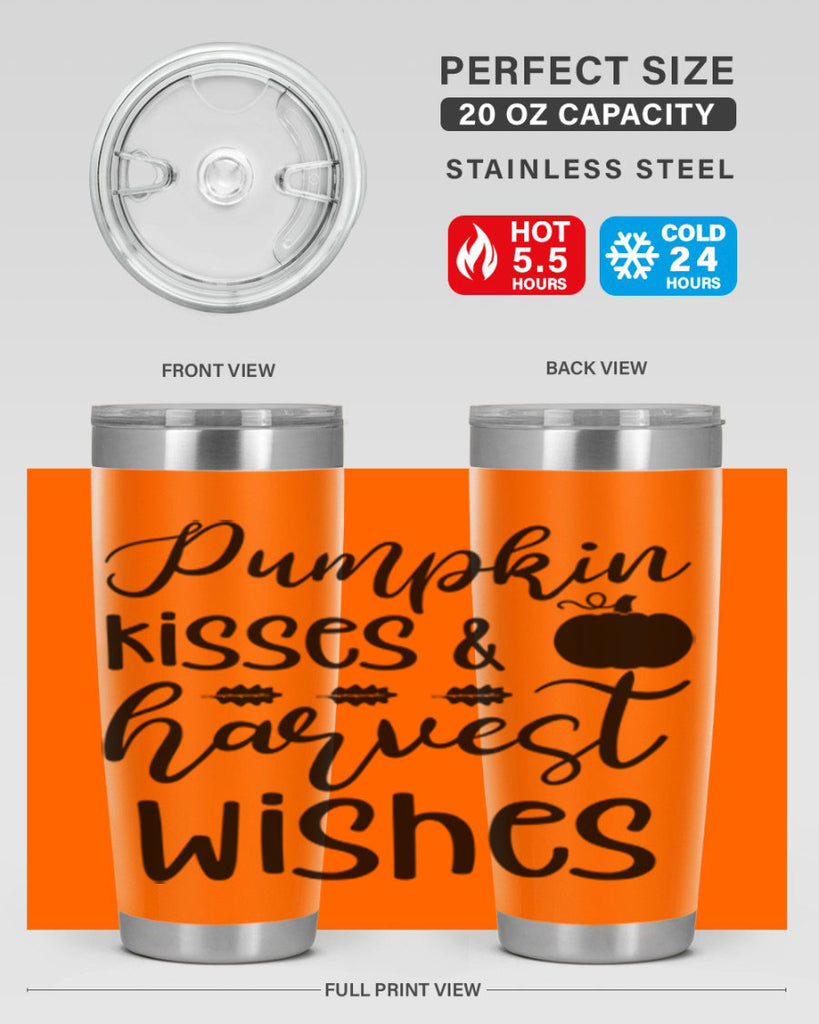 Pumpkin Kisses Harvest Wishes 525#- fall- Tumbler