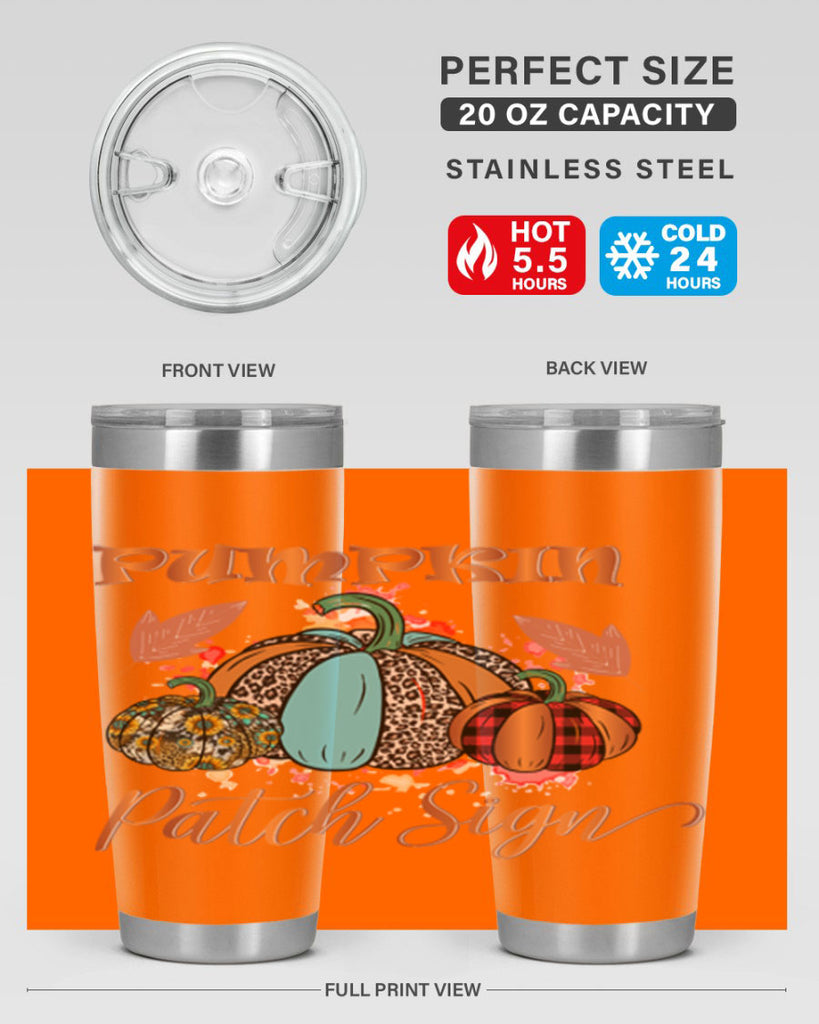 Pumpkin Patch Sign 530#- fall- Tumbler