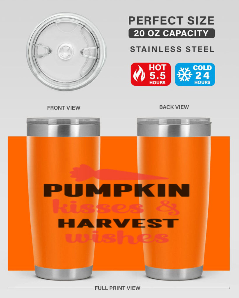 Pumpkin kisses harvest wishes 524#- fall- Tumbler
